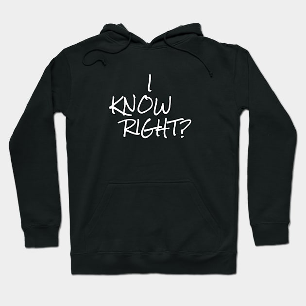 I KNOW RIGHT? Hoodie by JustSayin'Patti'sShirtStore